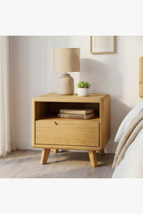 Nočný stolík, masív dub natural